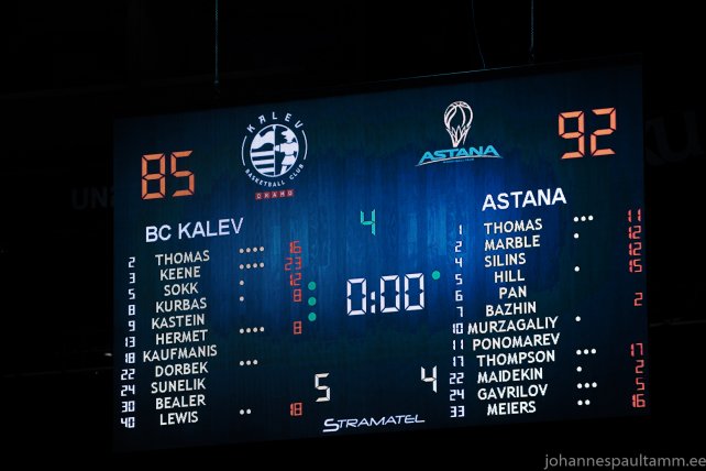 31 Kalev-Cramo vs Astana 85-92 05.11.20